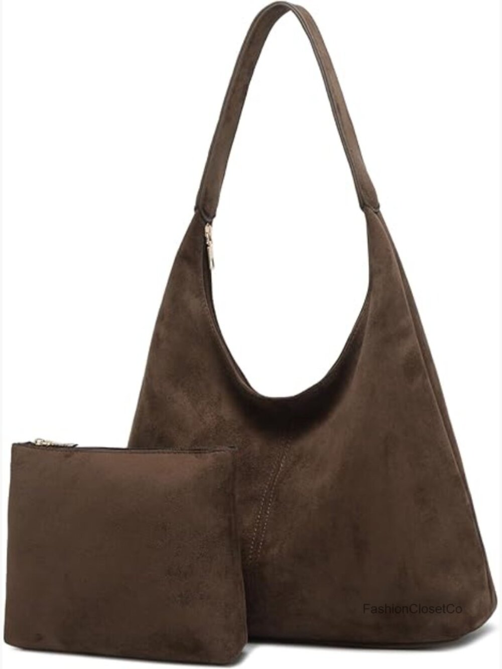 Slouchy Suede Hobo Bag for Women Casual Shoulder Tote Purse Handbag Work Travel